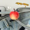 Grampo de Cabelo Maçã Pequena Tridimensional Divertido, Acessórios de Cabelo de Frutas Fofas Simuladas, Macio e Fofo, Acessórios de Cabelo Grampo de Cabelo para Menina e Crianças