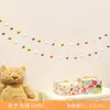 Bandeira de Corda com Bolas de Pelo Coloridas Bandeirola de Feltro Decoração de Festa de Aniversário Infantil Sala de Aula Acampamento Estilo Tenda Pingente
