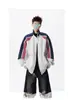 Jaqueta esportiva casual com blocos de cor estilo americano para primavera e outono para homens e mulheres, moletom com zíper estilo universitário, cardigã, jaqueta de baseball