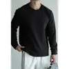 Camiseta Masculina 2026 Outono/Inverno Mistura de Modal e Algodão Pequeno/Médio Gola Alta Manga Raglan Manga Longa Solta Fitness Camada Base