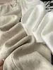 ¡Estilo dinero viejo! ¡Guárdalo para ti! Pantalones anchos de ramio lavados, pantalones casuales, pantalones relajados de algodón y lino, nuevos pantalones casuales para mujer