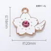 Accesorios DIY Frescos y Sencillos Colgante de Alas de Flor de Cerezo Joyería de Aleación con Goteo de Aceite Collar Pulsera Pendientes Cuentas Venta al por mayor