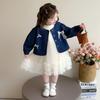 Falda de Mezclilla para Niñas Primavera y Otoño Ropa de Otoño 2025 Nuevo Vestido de Otoño para Niños Traje de Falda de Princesa Pastel para Bebé
