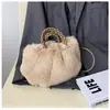 Nova bolsa feminina de pelúcia outono e inverno 2024 bolsa Mao Mao bolsa abóbora bolsa Mao Mao portátil bolsa feminina de pelúcia de alta qualidade