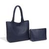 Texted Hand-woven Bag Casual Grande Capacidade Tote Bag Verão Nova Moda Comuting All-match Bolsa de Ombro para Mulheres