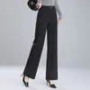 Pantalones de Mujer Elegantes y con Caída, que Cubren la Cadera, Versátiles, Novedad Otoño 2026, Tiro Alto, Adelgazantes, Holgados, Casual, para Ir al Trabajo, Pierna Ancha