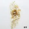 Malla Bordado Lentejuelas Pieza de Flor Multicapa Flor Estéreo Tela Brillante con Diamantes Parche Ropa de Escenario Accesorios de Vestuario Aplique JX597