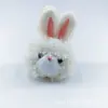 Llavero de cabeza de conejo de tela, broche, accesorio para el cabello, joyería DIY hecha a mano, accesorios para ropa, venta al por mayor