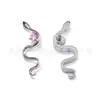 Pendientes de Titanio F136 Año Zodiacal Serpiente Circonita 5A Uñas de Labio Cuerpo de Aleación de Titanio G23 Joyería para Piercing Uñas de Hueso del Oído