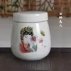 Pote Selado de Cerâmica Pequeno da Fábrica Original, Pote Especial para Pasta, Pote para Pó de Medicina Tradicional Chinesa, Frasco de Mel, Pote de Cerâmica à Prova de Umidade, Pote de Cerâmica