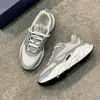 Estación Europea 2024 Zapatos Deportivos Elevados Nuevos Patchwork de Piel de Vaca Malla Moda Suela Gruesa Combinan con Todo Zapatos de Correr para Hombre