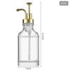 Fornecimento direto da fábrica 500ml frasco de vidro branco cristal frasco desinfetante para as mãos frasco de loção frasco de xarope de imprensa redondo dispensador de sabão