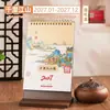 Calendario de Escritorio Estilo Chino Estampado en Caliente Año 2027 del Cordero Calendario Publicitario de Negocios Personalizado Adorno de Escritorio Personalización Planificador Cultural y Creativo de Escritorio