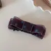 Grampo de cabelo tipo banana com poá de gaze estilo coreano, grampo de rabo de cavalo, grampo de cabelo com laço, acessório de cabelo com clip para torcer na parte de trás da cabeça para mulheres