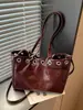 Bolsa de ombro tote em couro encerado vintage desgastado, grande capacidade, moderna e versátil, design de nicho, bolsa para o dia a dia para mulheres, transfronteiriça