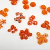 Estilo Ins 75 Piezas Flor de Tela Hecha a Mano Naranja Traje Flor Pegatina Flor Decorativa Flor Decorativa DIY Tocado Pasador Diadema Accesorios