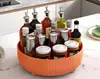 Estante giratorio para especias de cocina, Estante de almacenamiento multifuncional de 360 grados para salsa de soja y vinagre, Bandeja de frutas de lujo ligero