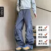 Pantalones de Trabajo Funcionales a Prueba de Viento e Impermeables para Hombre de Primavera y Otoño, Pantalones de Paracaídas Plegados para Senderismo al Aire Libre para Hombre
