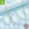 Yinziyun Más Vendido Simple Plata de Ley S925 Cadena Lateral Básica Collar de Moda Versátil Cadena para Clavícula Plateada Lisa Venta al por Mayor