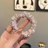 Goma para el pelo de perlas estilo francés para mujer, Cuerda para el pelo de tela de alta elasticidad, Goma para el pelo plisada suave y elegante, Diadema de nuevo estilo