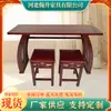 Mesas e Cadeiras Chinesas Personalizadas pelo Fabricante para Estudo, Mesa Antiga de Madeira Maciça para Sala de Aula de Treinamento de Alunos, Caligrafia, Mesa e Bancos Simples e Duplos