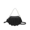 Bolsa tiracolo simples da moda 2024 verão nova bolsa feminina estilo coreano bolsa de ombro estilosa cor sólida bolsa de concha da moda