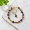 Xiyin Venta Caliente Transfronteriza Joyería de Mano de Piedra Natural Piedra Triturada Irregular Pulsera con Cierre de Langosta Estilo Lujo Ligero Cadena de Mano Fábrica Venta al por Mayor