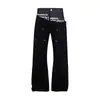 Jeans de pierna ancha rectos, holgados, casuales, para mujer, diseño de retazos con remaches retro americano, pantalones largos de otoño
