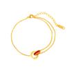 Pulsera de acero de titanio con números romanos de lujo ligero estilo ins coreano, moderna y versátil, personalizada con colgante de diamante.