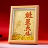 Porta-Retrato Sucesso com Folha de Ouro, Ornamento Inspirador para Sucesso Acadêmico, Decoração de Mesa de Escritório, Ornamento de Porta-Retrato, Presente para Crianças