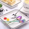 Cuchara Creativa Colorida de Acero Inoxidable para Café, Pala para Helado, Cuchara para Pastel y Postre, Logo Imprimible, Suministro de Origen