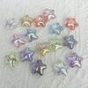 Alta mercadorias uv cor chapeado transparente estrela de cinco pontas buraco reto frisado diy artesanal cadeia de telefone móvel chaveiro material acessórios de jóias