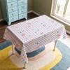 Mesa e cadeira retangulares nórdicas simples com toalha de mesa, mesa de coração para meninas, mesa de estudante, mesa de centro para piquenique e refeições