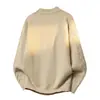 2026 Otoño Invierno Nuevo Suéter de Punto con Cuello Redondo para Hombre Moda Juvenil Bloque de Color Manga Larga Camisa Base de Punto para Hombre