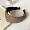 Diadema de tela ancha estilo francés con pedrería, nuevo diseño elegante para ir al trabajo, diadema elegante para lavarse la cara