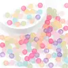 Acrílico Fantasma Caucho Transparente Redondo Esmerilado Cuentas DIY Pulsera Collar Pendientes Accesorios de Joyería Casera Material de Cuentas Sueltas