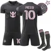 2627 Novo Miami Fora Preto Sem. 10 Uniformes de Futebol Messi 9 Suarez Camisa de Time Esportivo
