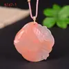 Flor de Melocotón Natural Donut Relleno Manzana Nube Auspiciosa Candado Colgante de Jade Anillo de Paz Colgante Suministro en Vivo Suministro de Comercio Exterior