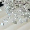 Pedrinhas de strass mini quadradas super brilhantes para nail art, cores sortidas, base plana, formato quadrado pequeno, bordas chanfradas, para decoração de unhas