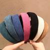 Estilo coreano sarja flanela headband simples crânio alto fixo esponja headband bonito menina quebrado hairpin out cabelo pressionando cocar