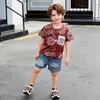 Ropa para Niños Conjunto de Verano para Niños 2026 Nuevo Dibujo Animado de Manga Corta Conjunto de Dos Piezas para Niños Ropa de Verano de Moda