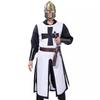 Túnica Templaria con Cinturón de Caballero Cruzado Medieval Renacentista Disfraz de Guerrero para Cosplay de Halloween