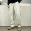 Calças Casuais Outono e Inverno Novo Estilo Calças de Moletom Largas Versáteis Calças Esportivas Retas Simples Calças Longas Cintura Elástica Masculina