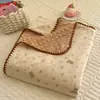 Nuevo Modelo de Comercio Exterior Manta de Felpa de Gasa de Doble Capa de Dibujos Animados para Niños, Manta de Algodón 100% para Siesta de Bebés en Guarderías