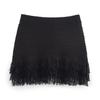Comércio Exterior Moda Feminina Verão 2025 Europeu e Americano Gola Lapela Manga Curta Tricô Top Saia Fluida Conjunto Feminino E48904