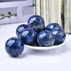Adornos de bola de cristal de piedra azul natural piedra original pulida matriz de siete estrellas Manualidades de cristal para el hogar y la oficina adornos al por mayor