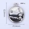Nuevo Superventas Creativo Personalizado Gato Estrella Doble Colgante Blanco K Colgante Accesorios DIY Material Aleación de Metal con Goteo de Aceite Al Por Mayor