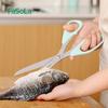 Tesoura de Cozinha Fasola Grau Alimentício Aço Inoxidável Forte Especial para Churrasco Tesoura para Osso de Frango Doméstica Multifuncional Tesoura para Suplemento Alimentar