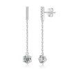 Joias de Diamante Banhado a Prata S925 Ouro 18k Seis Garras Franja Brincos Longos Elegante Sensação de Alto Padrão Joias para Orelha de Moissanite