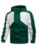 Chaqueta Deportiva para Hombre para Exteriores para Primavera y Otoño, Patchwork de Rayas Diagonales en Blanco y Negro, Corte Holgado, Chaqueta con Capucha Estampada con Letras de Moda
